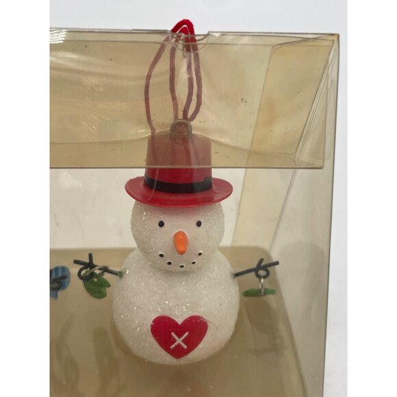 Set Of 6 Hallmark Festive Snowman Ornaments With Glittery Finish & Holiday Acces - Picture 7 of 7